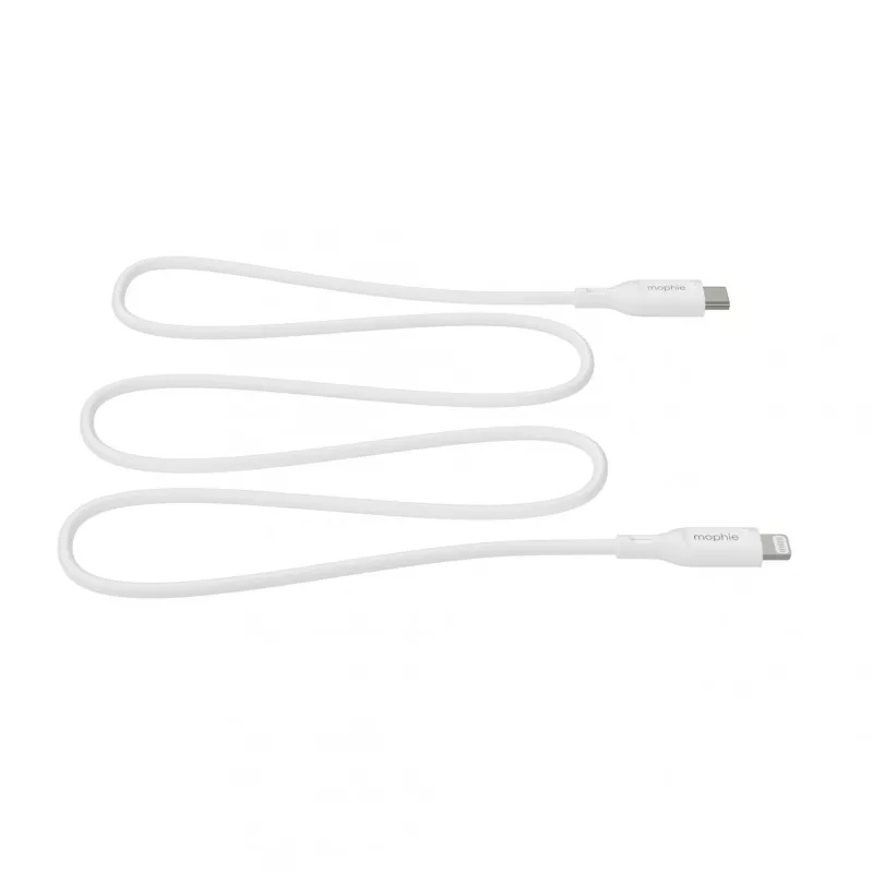 mophie essentials Lightning į USB-C krovimo laidas (1 m) baltas