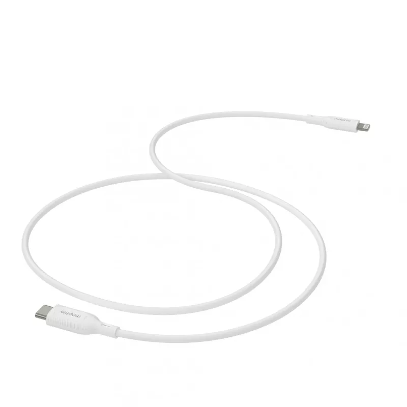 mophie essentials Lightning į USB-C krovimo laidas (1 m) baltas