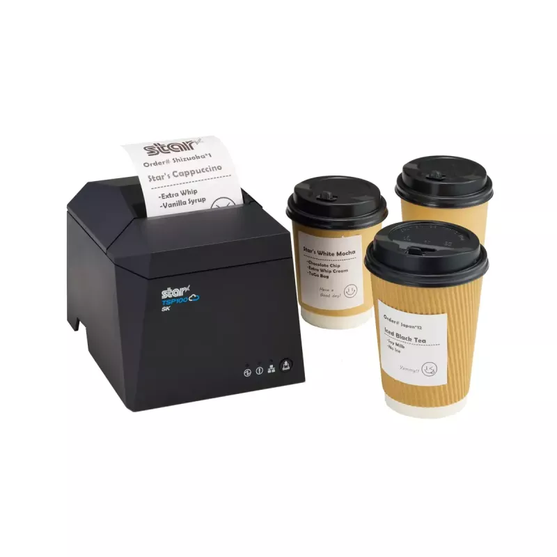 Etikečių spausdintuvas Star Micronics 39473390 dideliu greičiu kompaktiškas