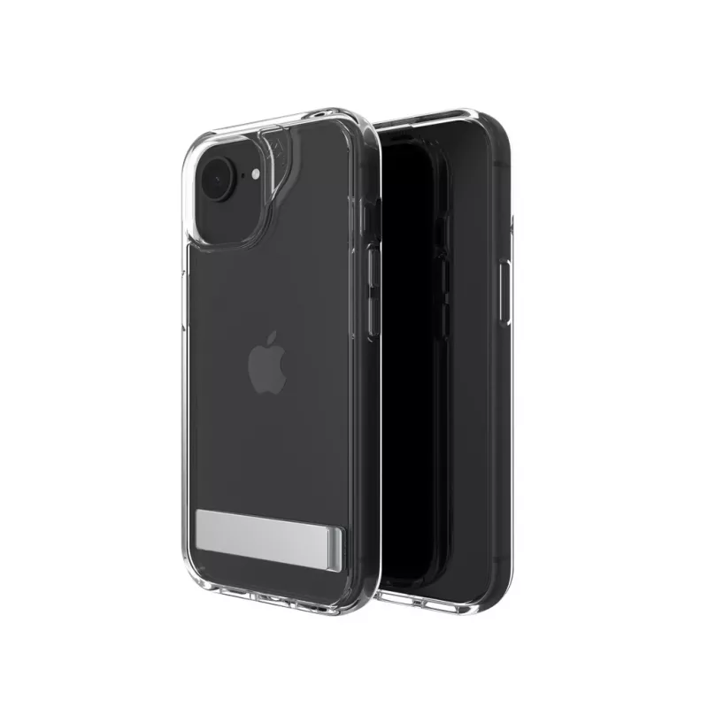 ZAGG Crystal Palace Kickstand Dėklas iPhone 16/15/14/13 Skaidrus, Cover, Apple, iPhone 17e/16e/15/14/13, 15,5 cm (6,1 inch), Peršviečiamas