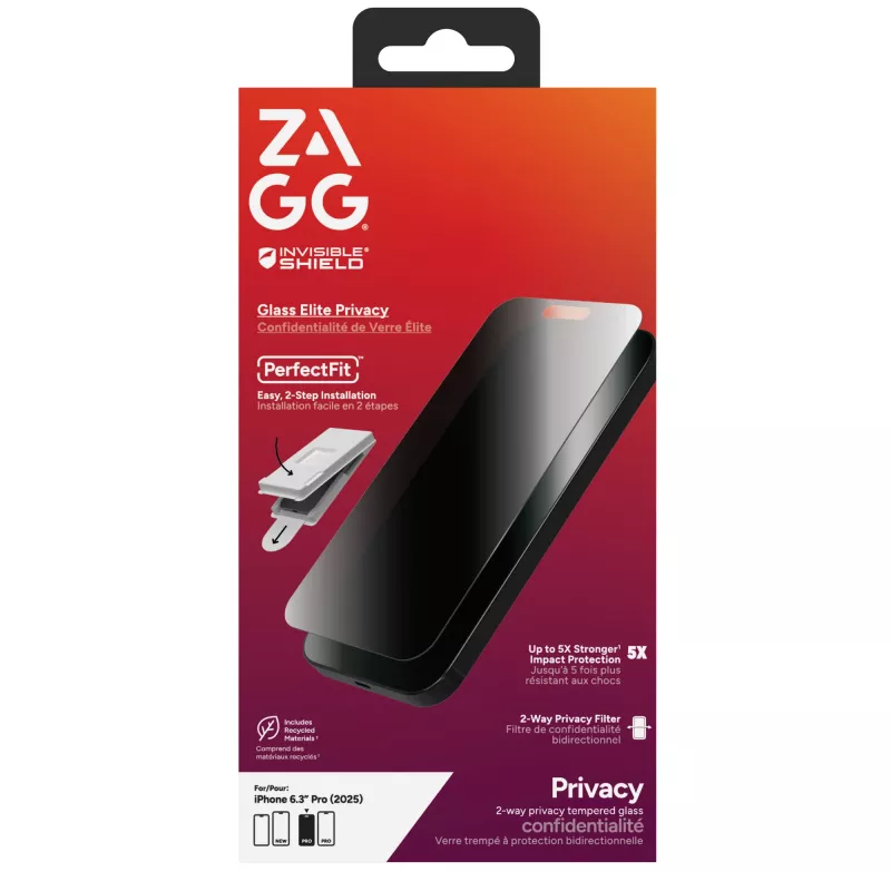 InvisibleShield Glass Elite Privatumo Ekrano Apsauga Apple iPhone 17 Pro