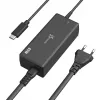 USB-C PD maitinimo adapteris j5create JUP1265 – 65 W, vidaus naudojimui, juodas, plastikinis, 118×32×50 mm (EU)
