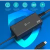 USB-C PD maitinimo adapteris j5create JUP1265 – 65 W, vidaus naudojimui, juodas, plastikinis, 118×32×50 mm (EU)