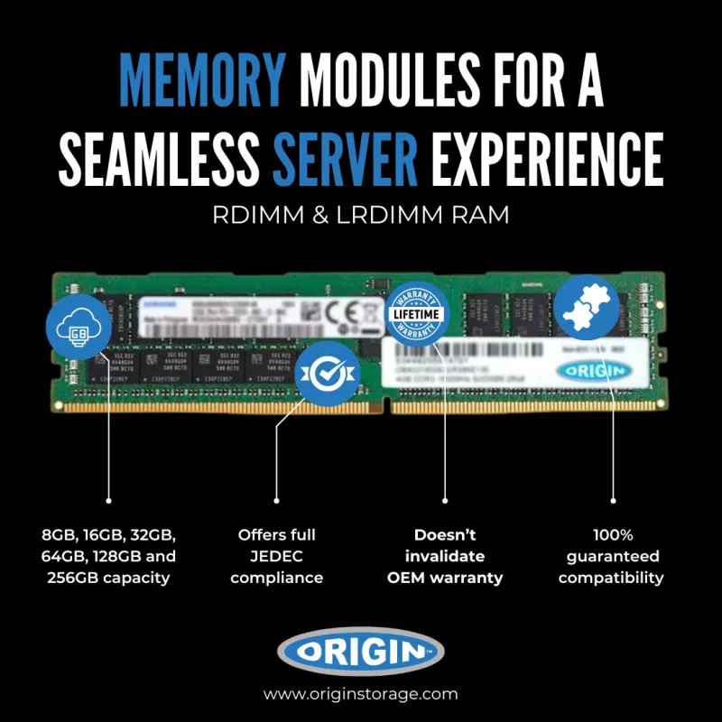 Origin Storage 16GB DDR4 3200MHz RDIMM 2Rx8 ECC 1.2V