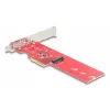 DeLOCK vidinis M.2 adapteris 90889 PCIe 5.0 raudonas nerūdijantis plienas