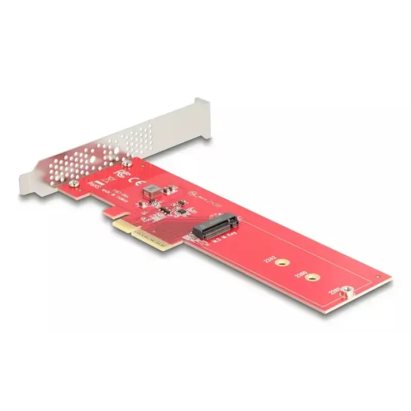 DeLOCK vidinis M.2 adapteris 90889 PCIe 5.0 raudonas nerūdijantis plienas