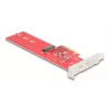 DeLOCK vidinis M.2 adapteris 90889 PCIe 5.0 raudonas nerūdijantis plienas