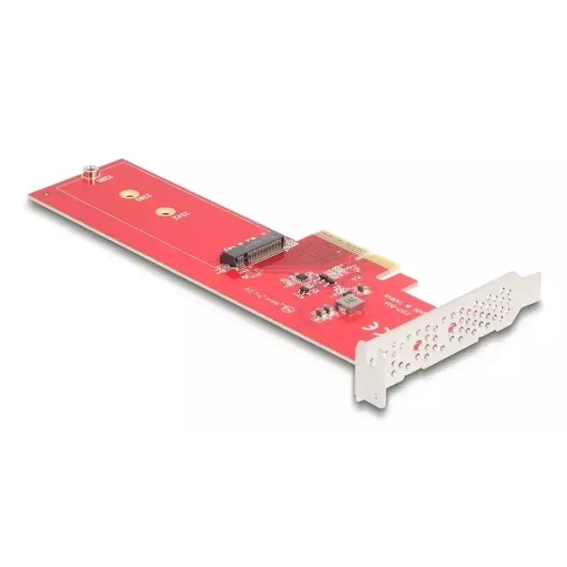 DeLOCK vidinis M.2 adapteris 90889 PCIe 5.0 raudonas nerūdijantis plienas