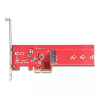 DeLOCK vidinis M.2 adapteris 90889 PCIe 5.0 raudonas nerūdijantis plienas