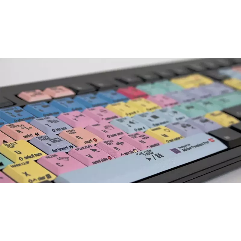LogicKeyboard Adobe Premiere Pro CC Nero slim line klaviatūra LKB-PPROCC-BJPU-FR, prancūziška, USB