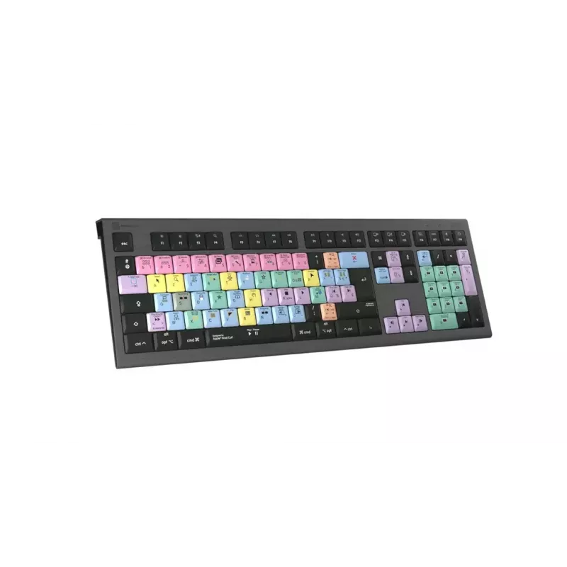Klaviatūra LogicKeyboard LKB-FCPX10-A2M-FR laidi USB AZERTY prancūziška pilno dydžio 105 klavišų juoda