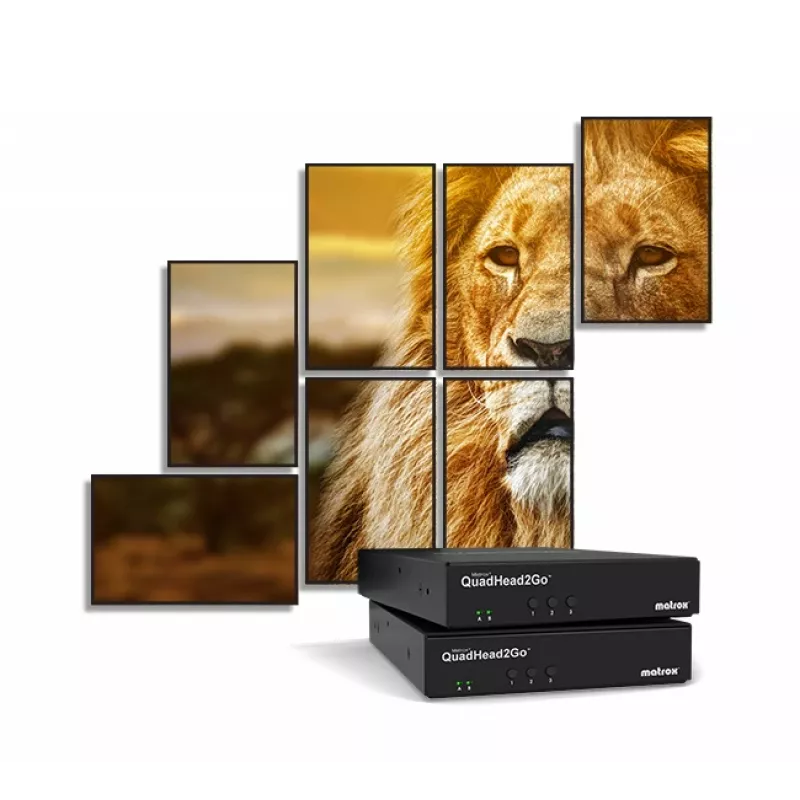 Matrox QuadHead2Go Q185 kelių monitorių valdiklio įrenginys / Q2G-DP4K2