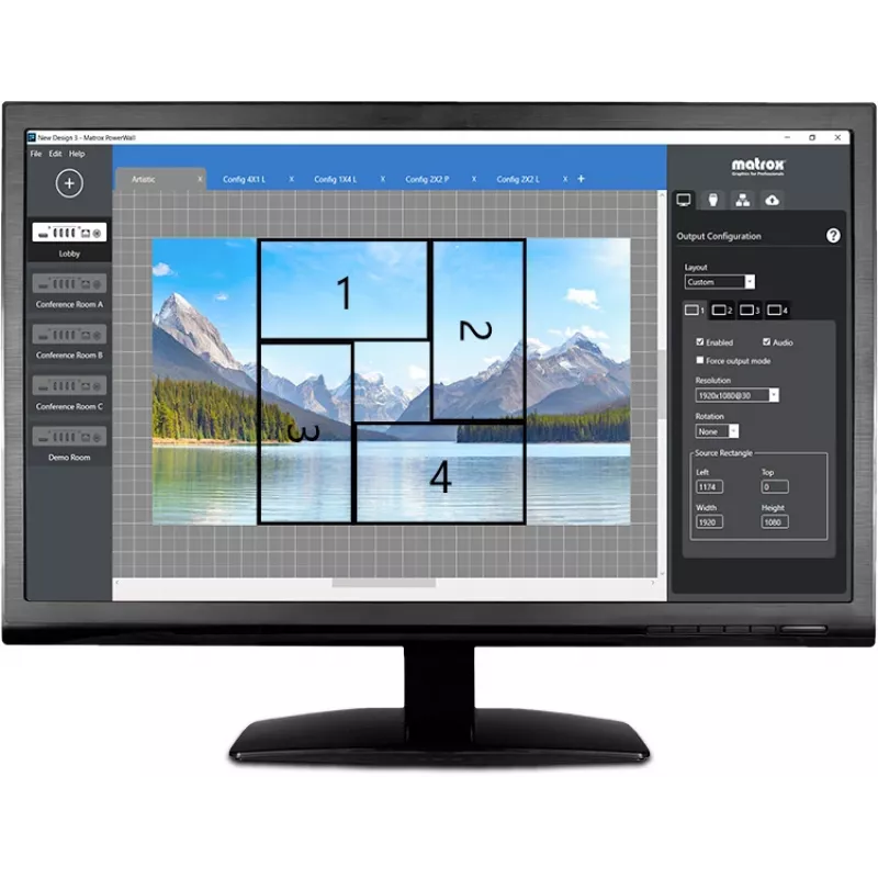 Matrox QuadHead2Go Q185 kelių monitorių valdiklio įrenginys / Q2G-DP4K2