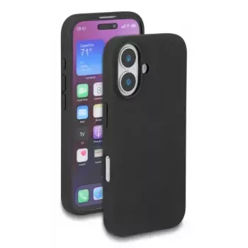 Apsauginis DELOCK silikoninis dėklas iPhone 17, minkštas liesti, juodas, 16 cm ekranui