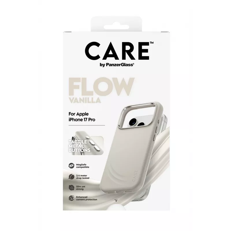 PanzerGlass CARE™ Flow Case Vanilla su MagSafe iPhone 17 Pro