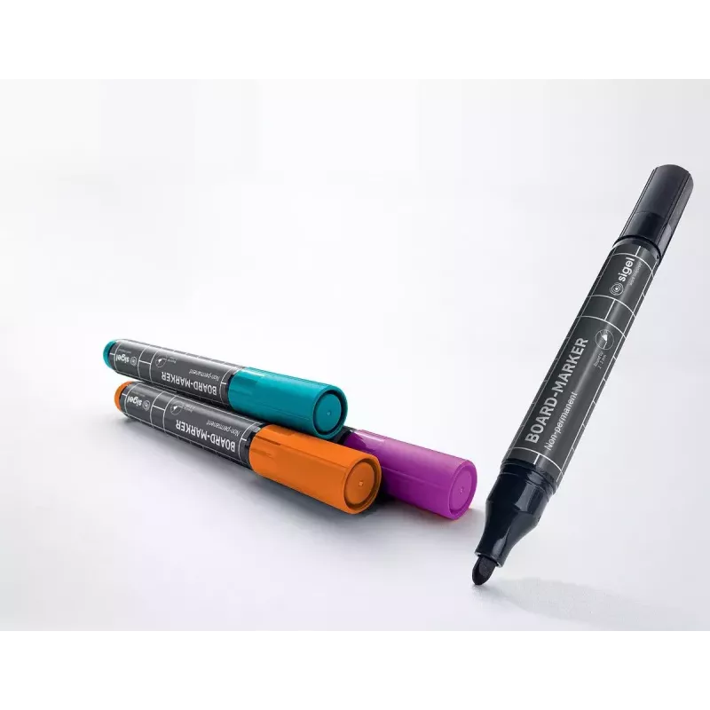 Markeris Sigel BA011 4 vnt. Juoda, Magenta, Oranžinė, Turkio