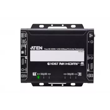 AV siųstuvas-imtuvas ATEN True 4K HDMI/USB HDBT3.0-Lite – 4096×2160 iki 40 m, USB Type-A/Type-B, DC maitinimas