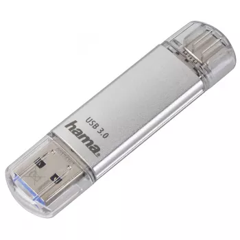 Hama C-Laeta USB atmintukas 16 GB USB Type-A / USB Type-C 3.2 Gen 1 sidabrinis
