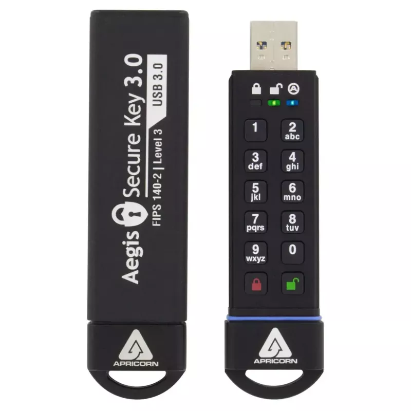USB atmintukas Apricorn Aegis Secure Key 3.0 480 GB su aparatiniu šifravimu ir klaviatūra