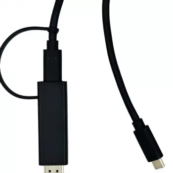 Yealink 330000008024 vaizdo kabelio adapteris 1,2 m HDMI A tipo (standartinis) USB C tipo juodas