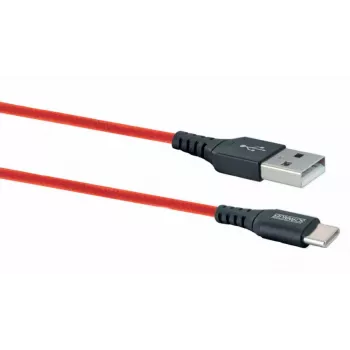 USB A į USB C laidas SCHWAIGER LPRO510 501 — USB 3.2 Gen 1 (3.1 Gen 1), 1,2 m, raudonas