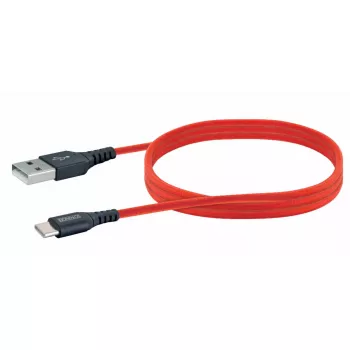 USB A į USB C laidas SCHWAIGER LPRO510 501 — USB 3.2 Gen 1 (3.1 Gen 1), 1,2 m, raudonas
