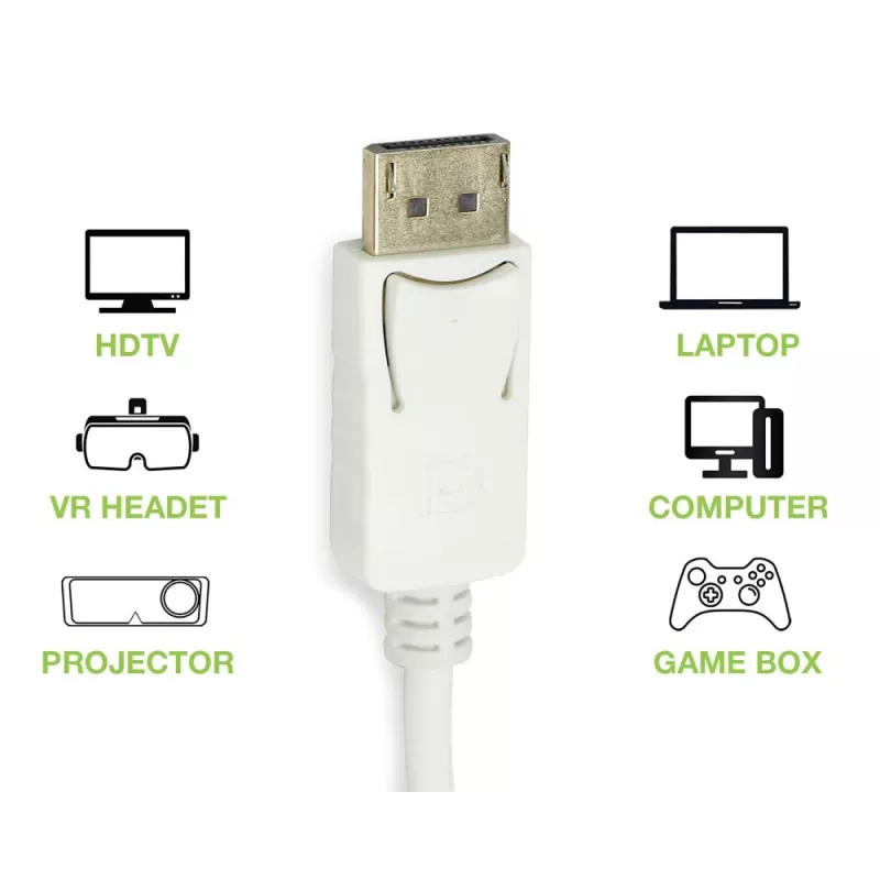 Techly DisplayPort 1.2 vyriškas / HDMI moteriškas adapteris 15 cm baltas IADAP DP-HDMIF2