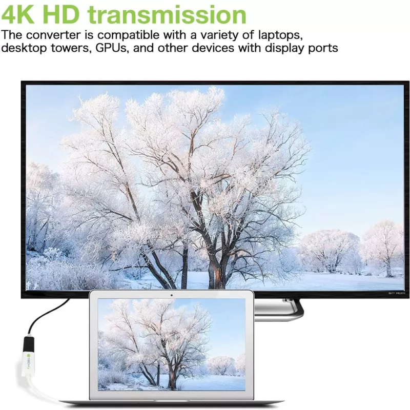 Techly DisplayPort 1.2 vyriškas / HDMI moteriškas adapteris 15 cm baltas IADAP DP-HDMIF2