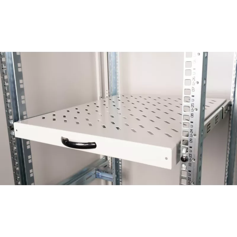 Ištraukiama lentyna EQUIP 19 colių, 1U, 800 mm gylio, šviesiai pilka