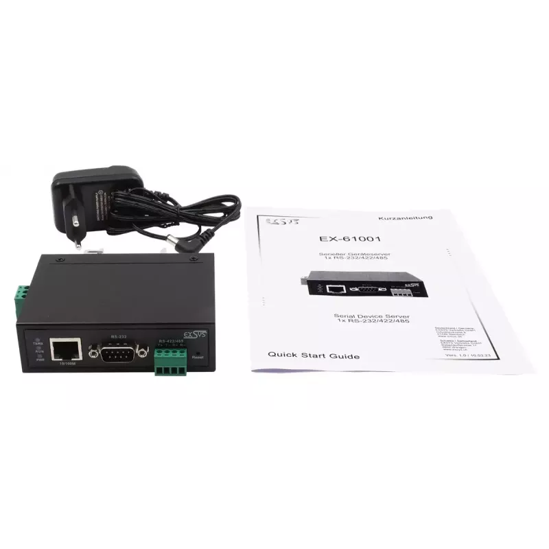 EXSYS EX-61001 nuotolinis prievado serveris RS-232/422/485 DC 12-48V