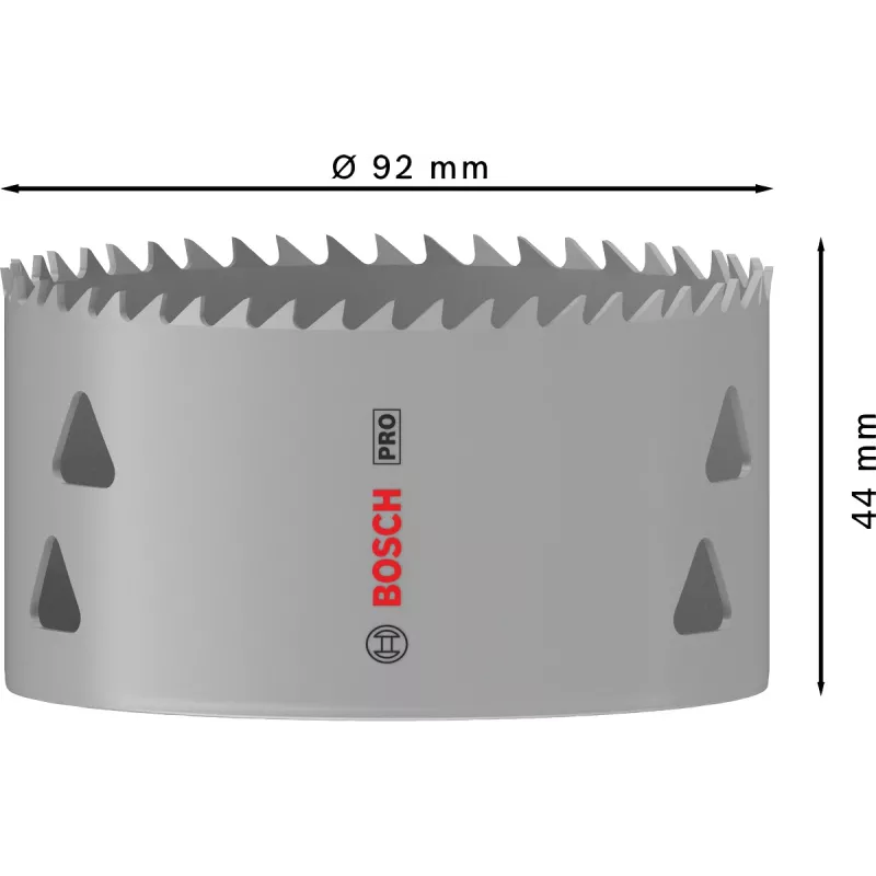 Pjūklelis skylėms Bosch PRO Multi Material 44/92 mm — Vienetinis gręžtuvui, gipso kartonui, metalui, plastikui, minkštai medienai