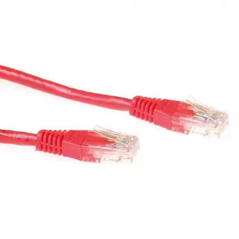 ACT Red 0,5 m U/UTP CAT6 jungiamasis laidas su RJ45 kištukais