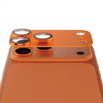 PanzerGlass Fender apsauga kamerai, iPhone 17 Pro Max, silikoninė, Cosmic Orange, atspari įbrėžimams ir smūgiams