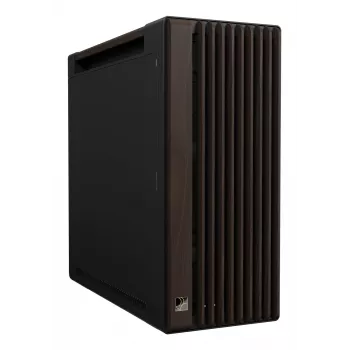PC korpusas ASUS ProArt PA602 Wood Edition Midi Tower – juodas su medžiu, tinka ATX/EATX, 2x200 mm priekyje, 1x140 mm gale