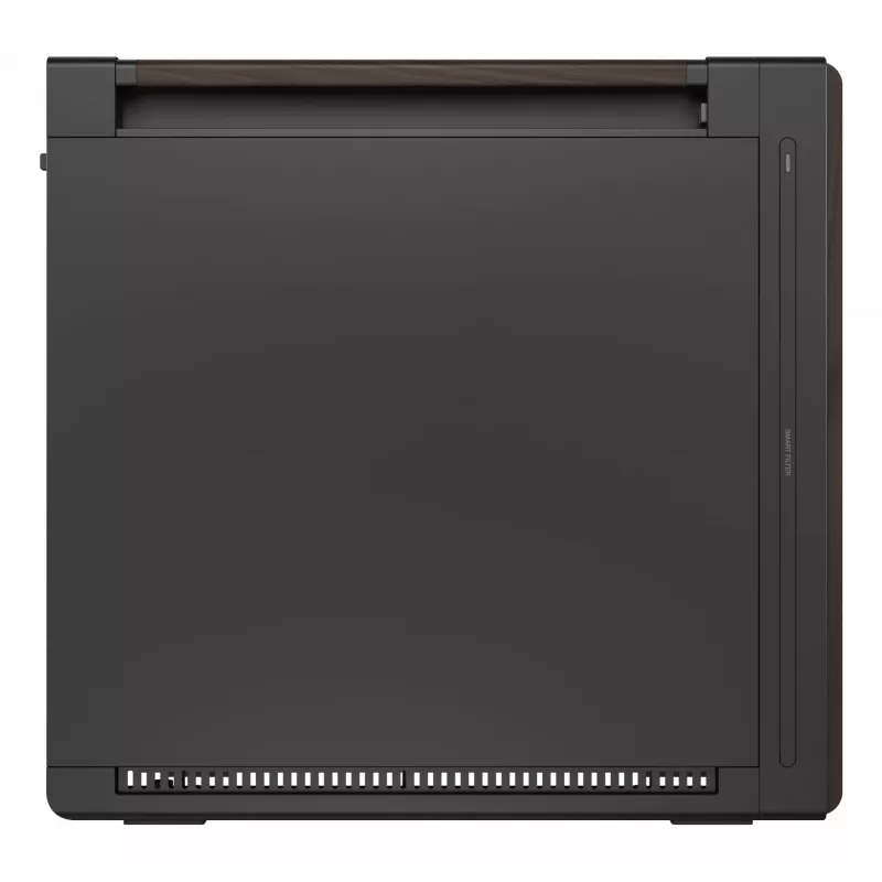 PC korpusas ASUS ProArt PA602 Wood Edition Midi Tower – juodas su medžiu, tinka ATX/EATX, 2x200 mm priekyje, 1x140 mm gale