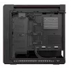 PC korpusas ASUS ProArt PA602 Wood Edition Midi Tower – juodas su medžiu, tinka ATX/EATX, 2x200 mm priekyje, 1x140 mm gale