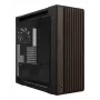 ASUS ProArt PA602 Wood Edition Modern Black - Midi bokštas su grūdinto stiklo šonine sienele, juodas, medinis