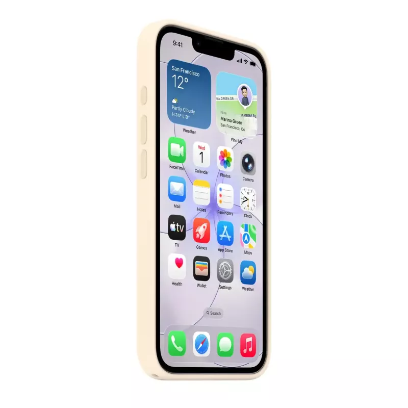 Silicone Dėklas su MagSafe, skirtas Apple iPhone 17e — Vanilla, 6,1 colio (15,5 cm) ekranui