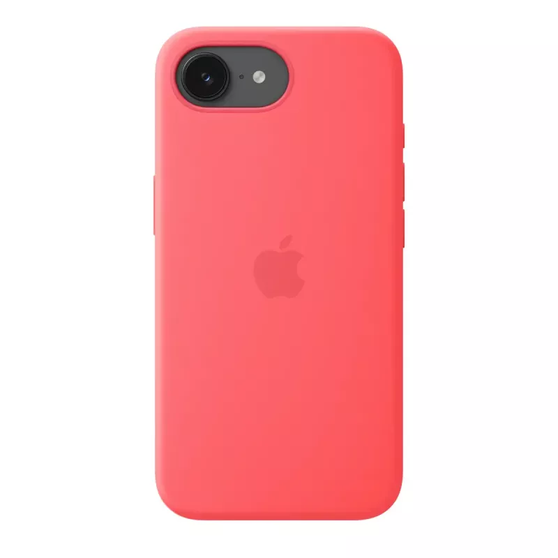 Silicone Dėklas su MagSafe Apple iPhone 17e — Ryški Gvajava, tinka 6,1 colio (15,5 cm) ekranui