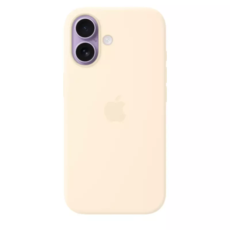Silicone dėklas su MagSafe, skirtas Apple iPhone 17 — Vanilla, apsauga 16 cm (6,3 colio) ekranui