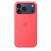 Apsauginis silikoninis dėklas su MagSafe, skirtas Apple iPhone 17 Pro Max – Bright Guava (raudona), tinka 6,9 colio