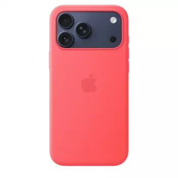 Apsauginis silikoninis dėklas su MagSafe, skirtas Apple iPhone 17 Pro Max – Bright Guava (raudona), tinka 6,9 colio