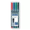 Permanentiniai žymekliai Staedtler Lumocolor 313 WP4 4 vnt. (juoda, mėlyna, žalia, raudona)
