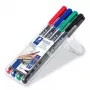 Permanentiniai žymekliai Staedtler Lumocolor 313 WP4 4 vnt. (juoda, mėlyna, žalia, raudona)