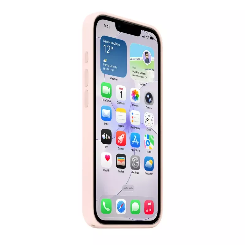 Silicone dėklas su MagSafe, skirtas iPhone 17e, Apple – švelniai rožinis, 6,1 colio (15,5 cm) ekranui