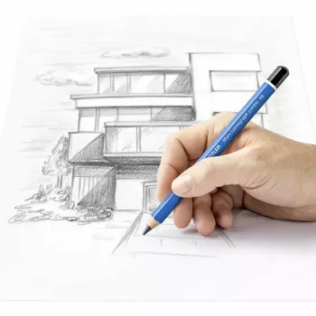 Pieštukas Staedtler 100J 2B, mėlynas lakas, 5,3 mm švinas, 1 vnt.