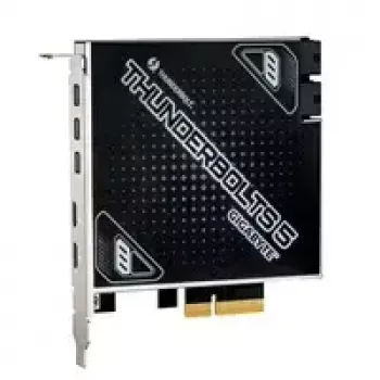 GIGABYTE Thunderbolt 5 PCIe 4.0 x4 plėtotės kortelė su 3× Mini-DisplayPort įėjimais