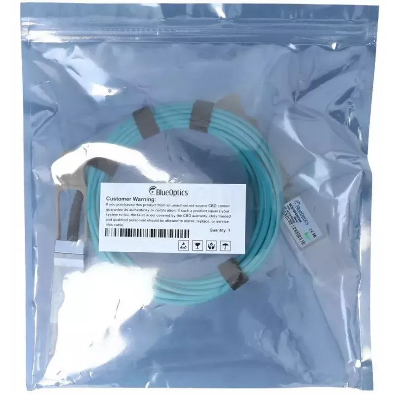 Šviesolaidinis aktyvus kabelis BlueOptics 4Z57A14190-BO QSFP56 iki QSFP56 10 m oranžinis