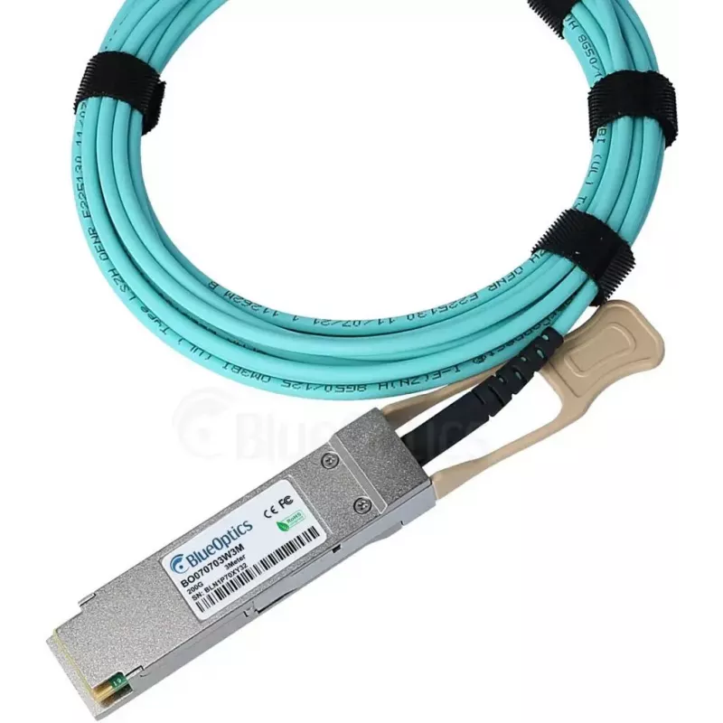 Šviesolaidinis aktyvus kabelis BlueOptics 4Z57A14190-BO QSFP56 iki QSFP56 10 m oranžinis