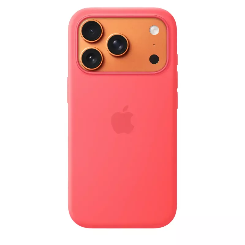 Silicone Dėklas su MagSafe, skirtas Apple iPhone 17 Pro — Ryškiai Gvajavos (Raudona) — Apsauginis, tinka 16 cm (6,3 colio) ekranui